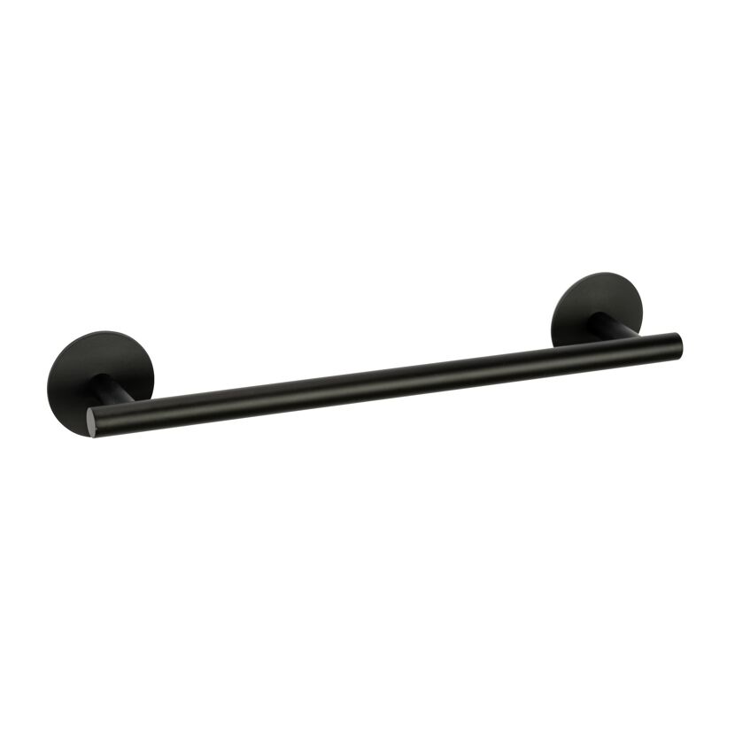 Badetuchstange 'Meleto' Edelstahl schwarz matt 40 cm, Klebemontage