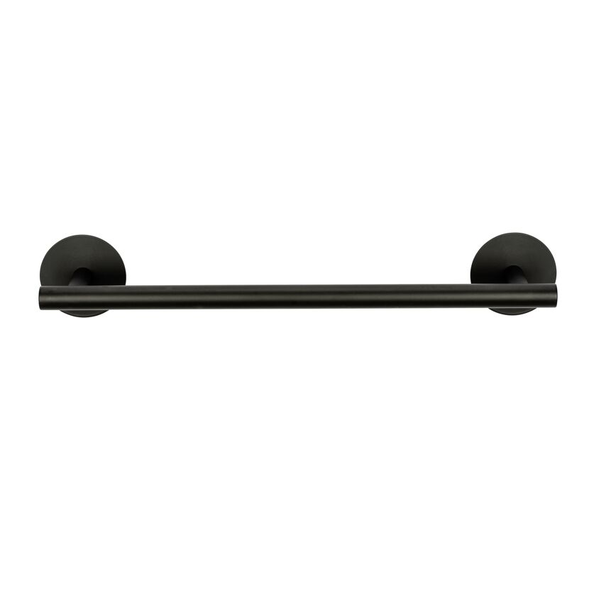 Badetuchstange 'Meleto' Edelstahl schwarz matt 40 cm, Klebemontage