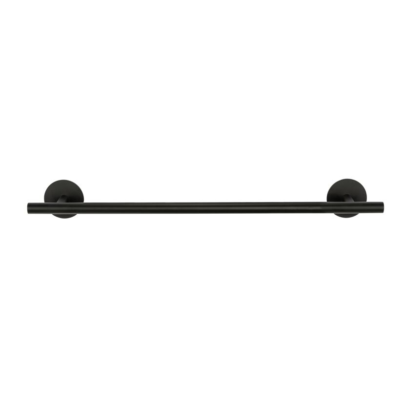 Badetuchstange 'Meleto' Edelstahl schwarz matt 60 cm, Klebemontage
