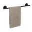 Badetuchstange 'Meleto' Edelstahl schwarz matt 60 cm, Klebemontage
