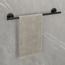 Badetuchstange 'Meleto' Edelstahl schwarz matt 60 cm, Klebemontage