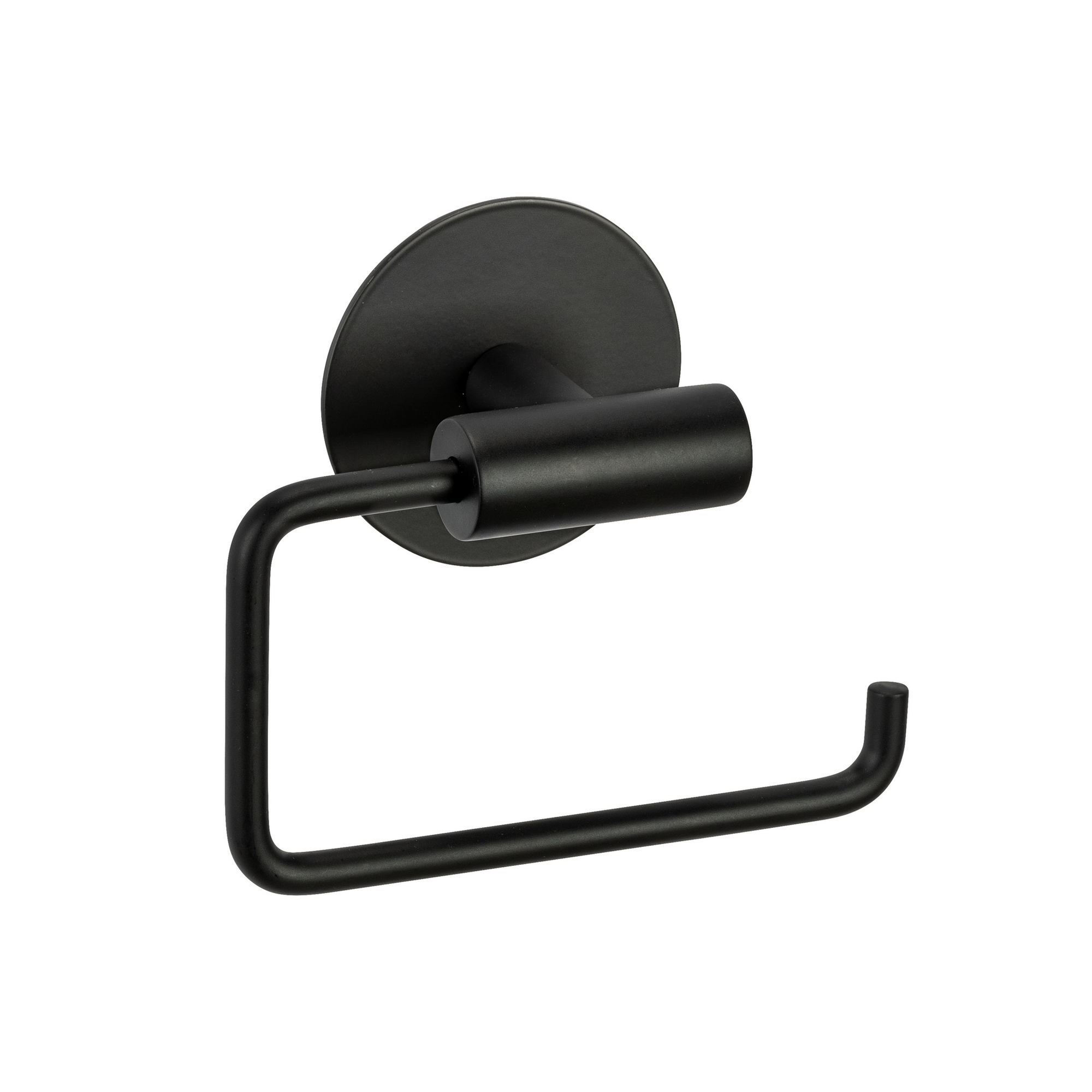 Toilettenpapierhalter 'Meleto' Edelstahl schwarz matt 13,5 x 5,5 x 11 cm, Klebemontage