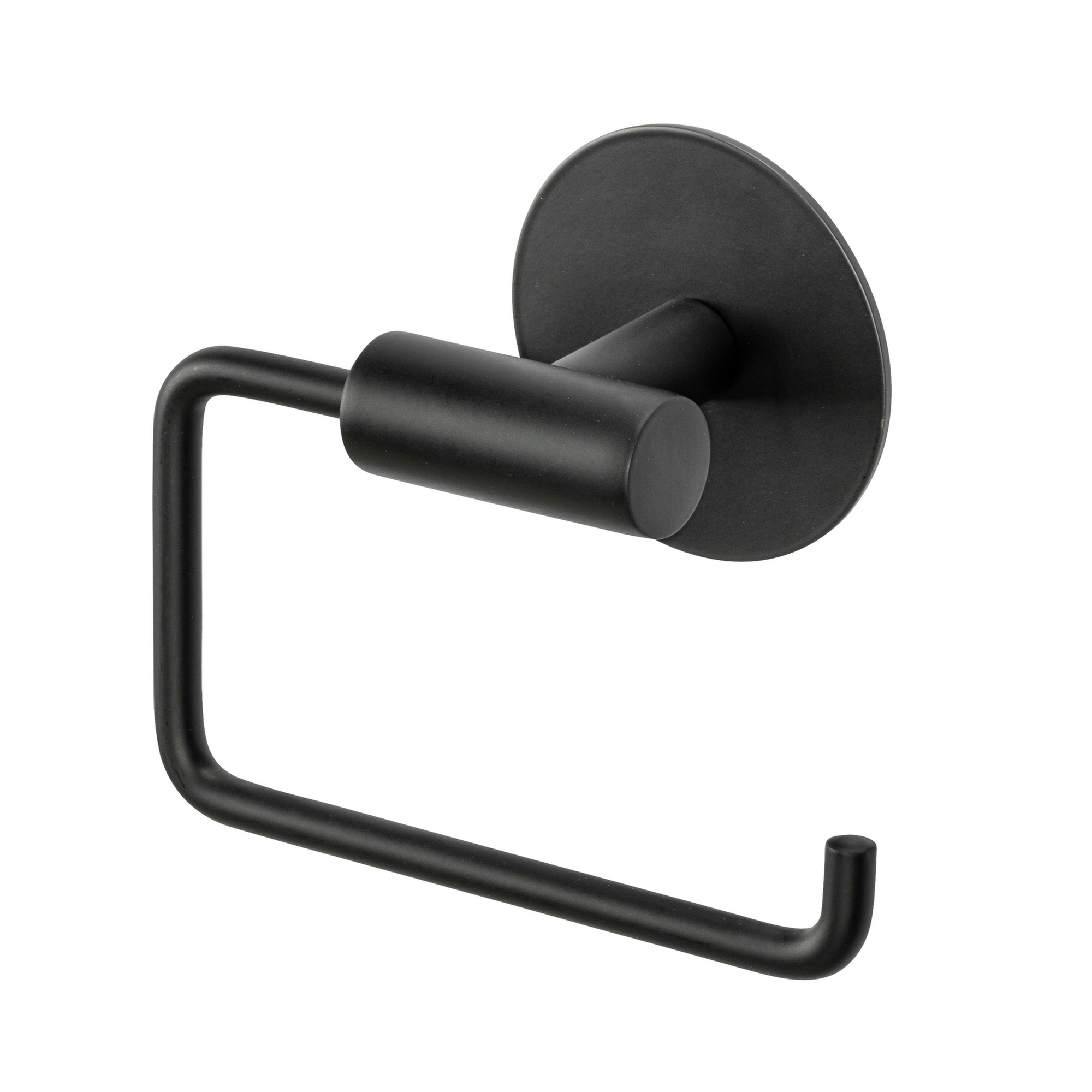 Toilettenpapierhalter 'Meleto' Edelstahl schwarz matt 13,5 x 5,5 x 11 cm, Klebemontage