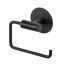 Toilettenpapierhalter 'Meleto' Edelstahl schwarz matt 13,5 x 5,5 x 11 cm, Klebemontage