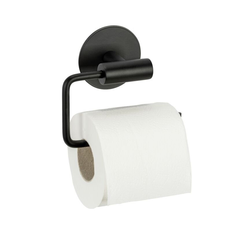 Toilettenpapierhalter 'Meleto' Edelstahl schwarz matt 13,5 x 5,5 x 11 cm, Klebemontage