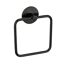 Handtuchring 'Meleto' Edelstahl schwarz matt 15,5 x 18,5 x 4,5 cm, Klebemontage