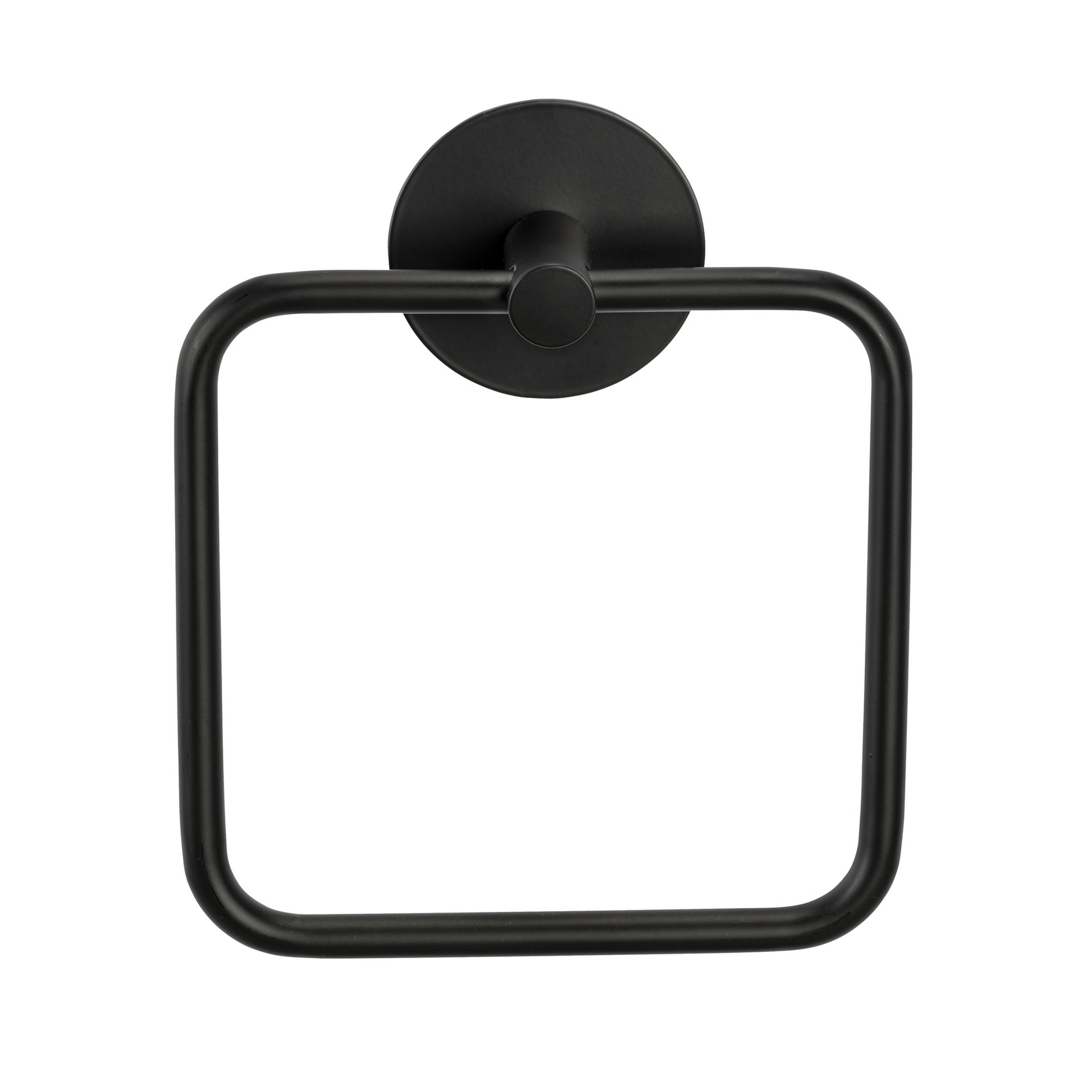Handtuchring 'Meleto' Edelstahl schwarz matt 15,5 x 18,5 x 4,5 cm, Klebemontage