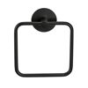 Handtuchring 'Meleto' Edelstahl schwarz matt 15,5 x 18,5 x 4,5 cm, Klebemontage