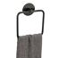 Handtuchring 'Meleto' Edelstahl schwarz matt 15,5 x 18,5 x 4,5 cm, Klebemontage