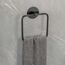 Handtuchring 'Meleto' Edelstahl schwarz matt 15,5 x 18,5 x 4,5 cm, Klebemontage