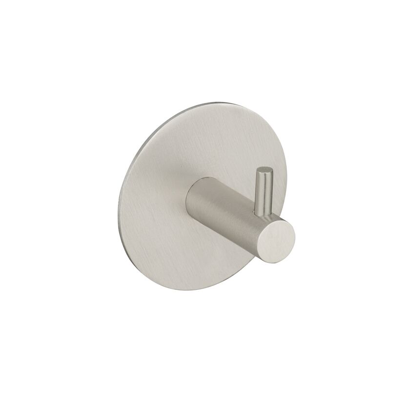 Wandhaken 'Meleto' Edelstahl matt Ø 7 x 5 cm, Klebemontage
