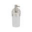 Seifenspender 'Meleto' Edelstahl matt Glas satiniert 150 ml, Klebemontage