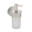 Seifenspender 'Meleto' Edelstahl matt Glas satiniert 150 ml, Klebemontage