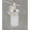 Seifenspender 'Meleto' Edelstahl matt Glas satiniert 150 ml, Klebemontage