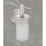 Seifenspender 'Meleto' Edelstahl matt Glas satiniert 150 ml, Klebemontage