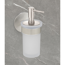 Seifenspender 'Meleto' Edelstahl matt Glas satiniert 150 ml, Klebemontage
