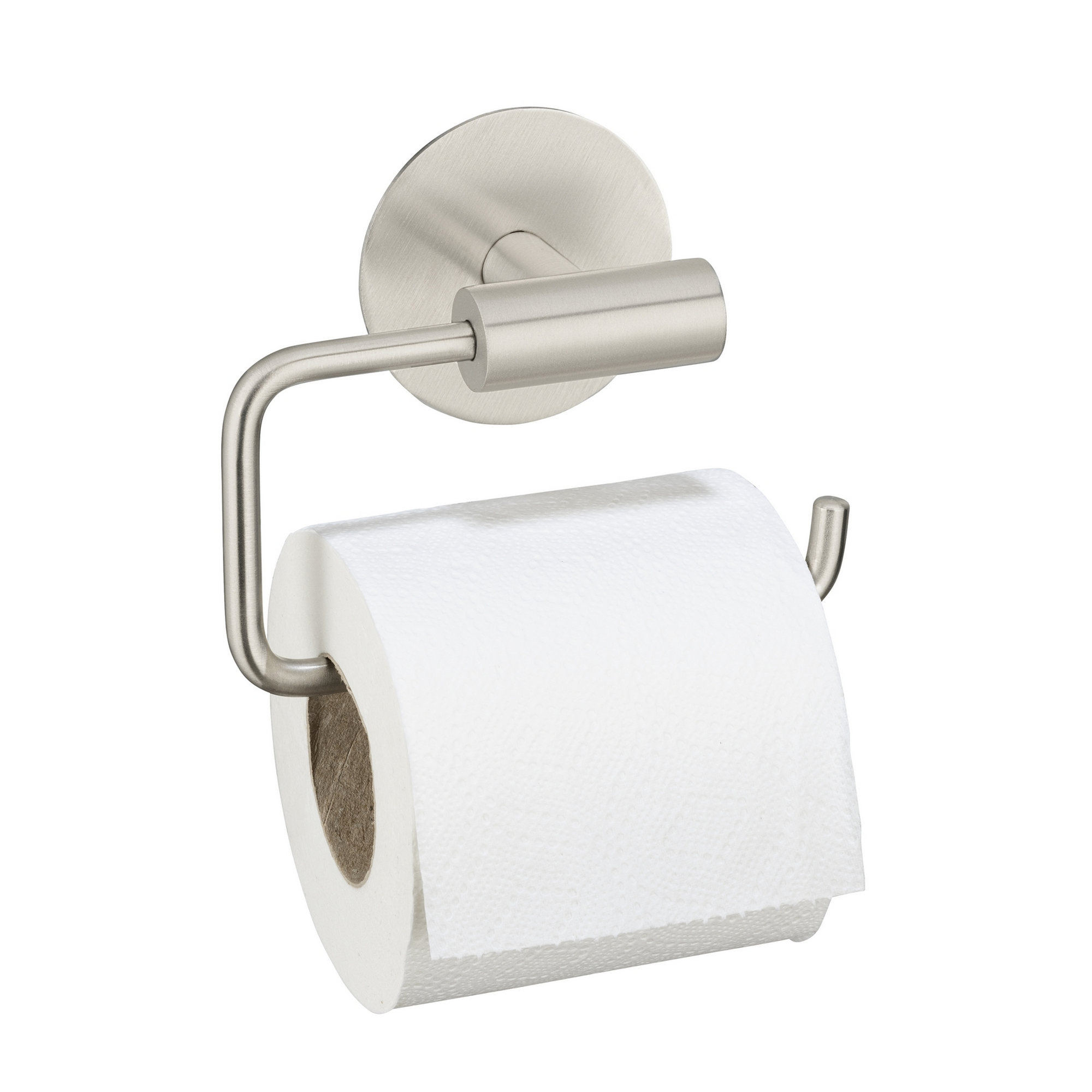 Toilettenpapierhalter 'Meleto' Edelstahl matt 13,5 x 5,5 x 11 cm, Klebemontage