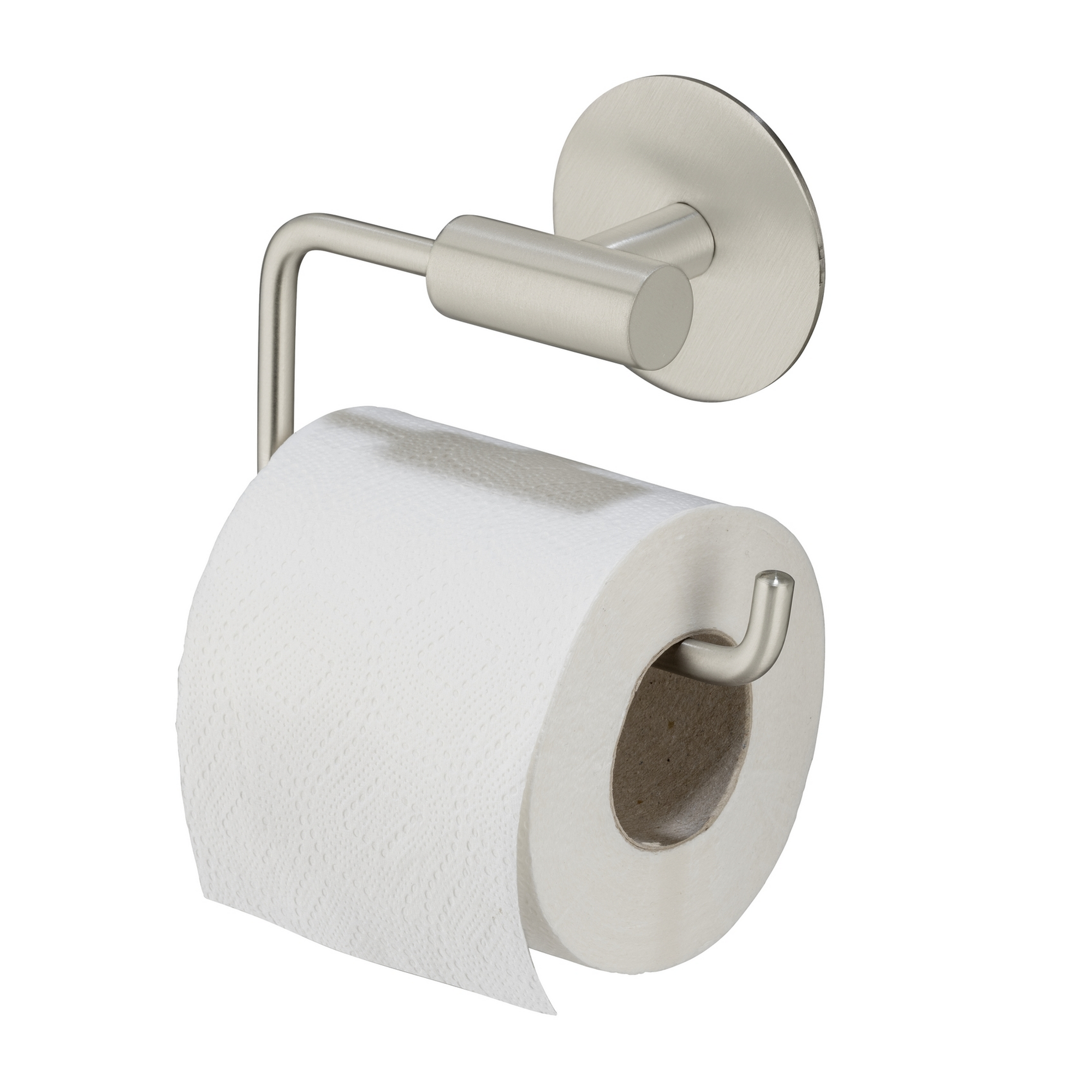 Toilettenpapierhalter 'Meleto' Edelstahl matt 13,5 x 5,5 x 11 cm, Klebemontage