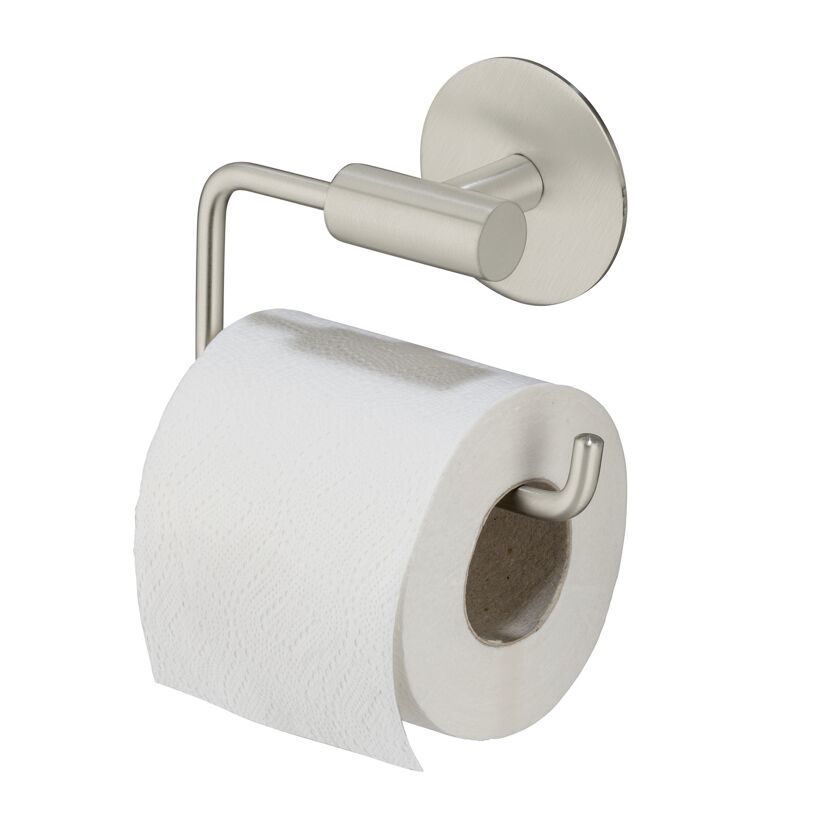Toilettenpapierhalter 'Meleto' Edelstahl matt 13,5 x 5,5 x 11 cm, Klebemontage
