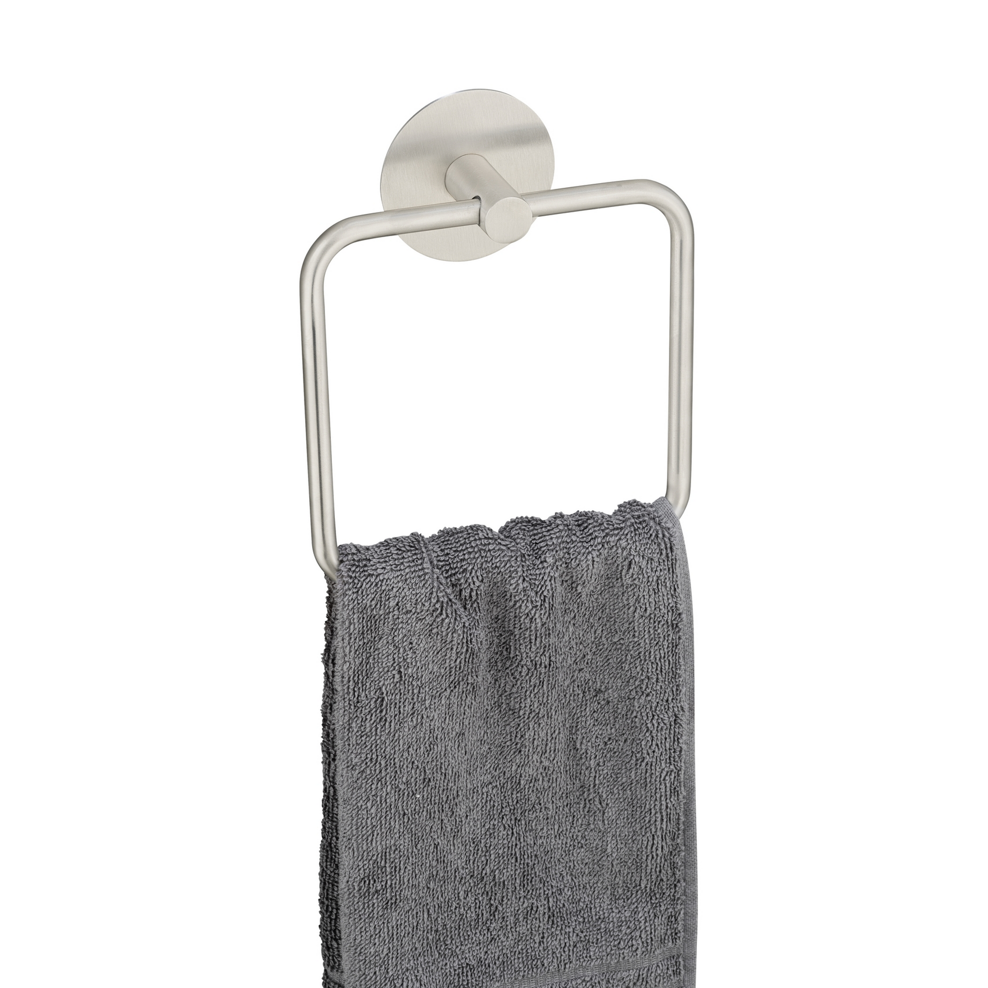 Handtuchring 'Meleto' Edelstahl matt 15,5 x 18,5 x 4,5 cm, Klebemontage