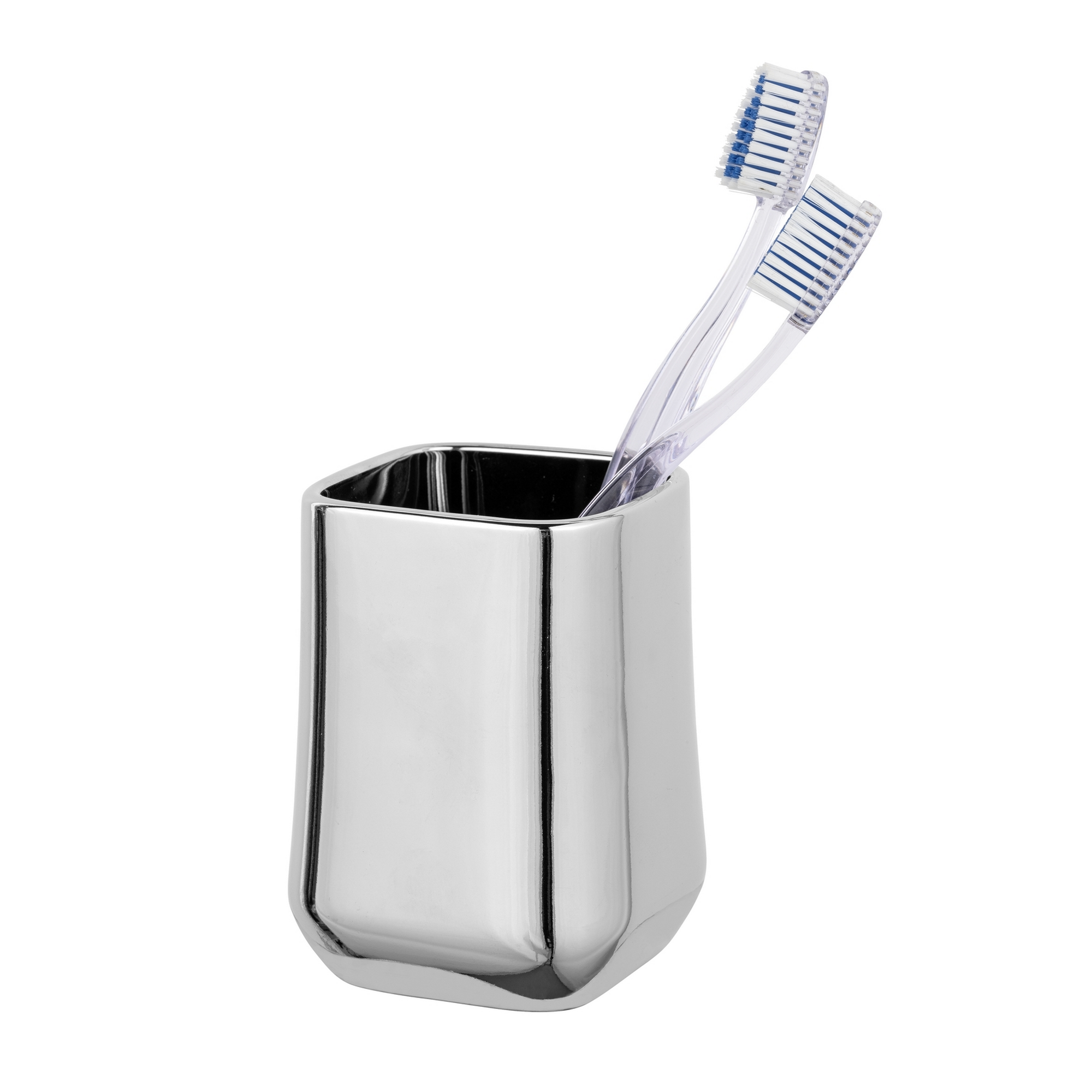 Zahnputzbecher 'Adine' Keramik chromfarben Ø 7,5 x 10,5 cm