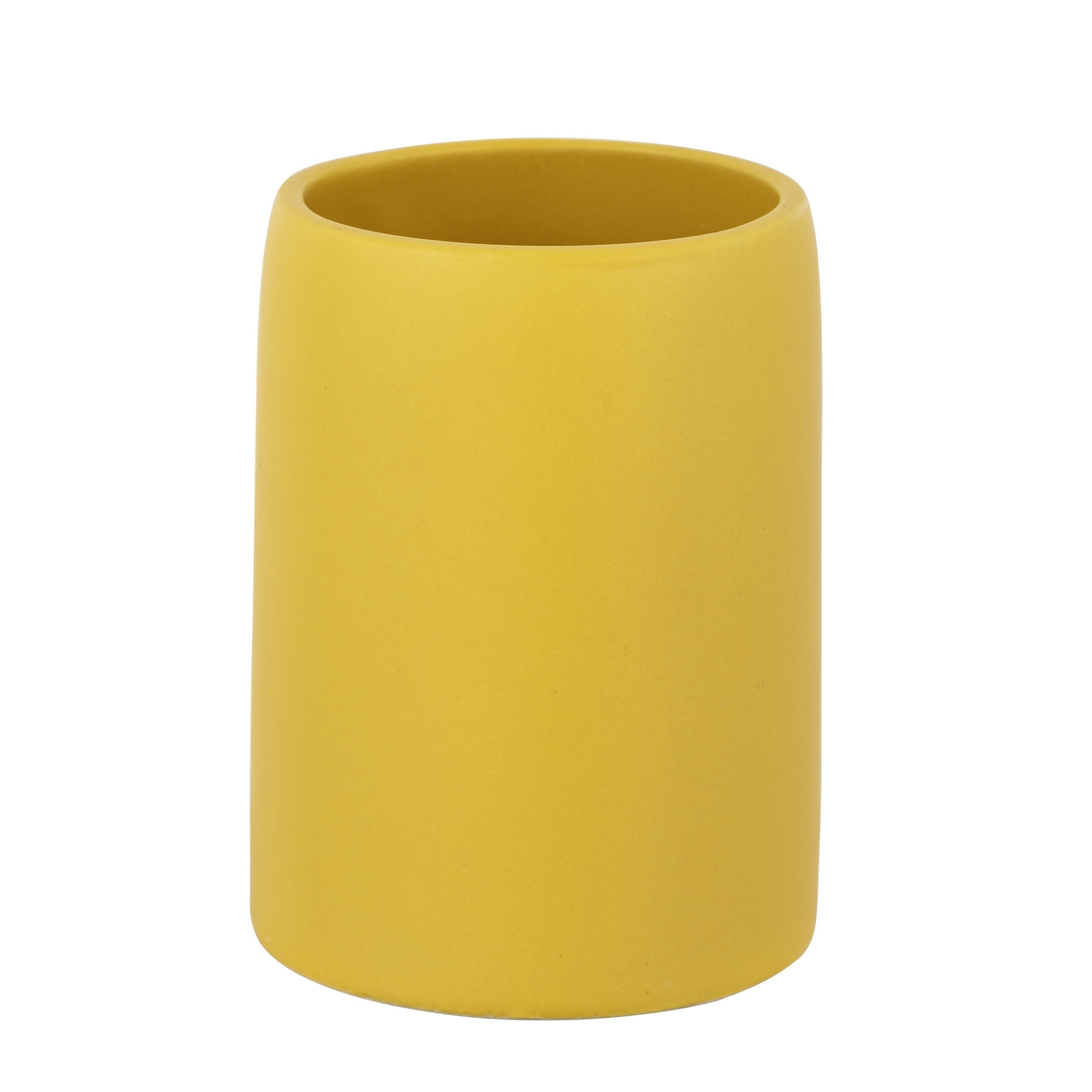 Zahnputzbecher 'Funo' Keramik gelb Ø 7,5 x 10,5 cm