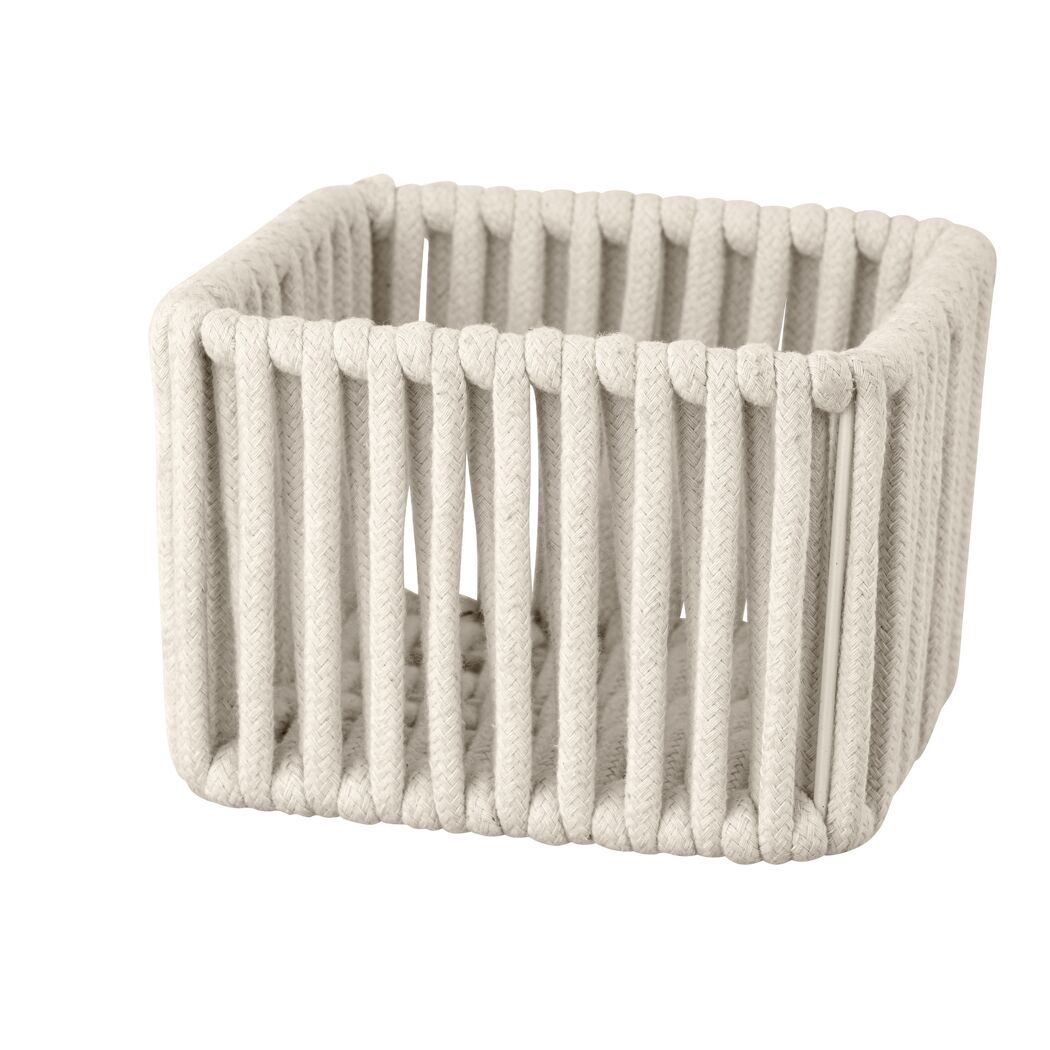 Aufbewahrungskorb 'Zovo' Baumwolle, Polyester beige 15 x 10 x 15 cm