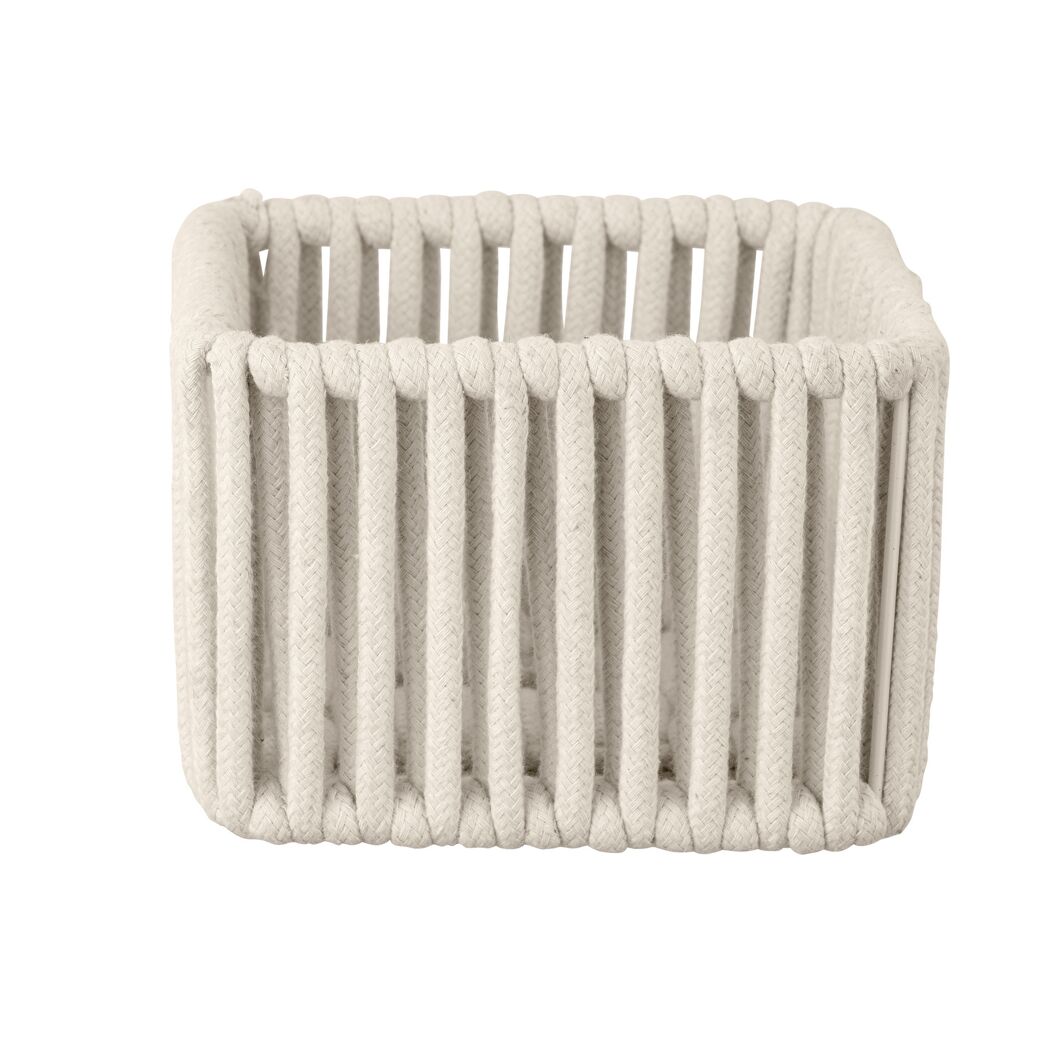 Aufbewahrungskorb 'Zovo' Baumwolle, Polyester beige 15 x 10 x 15 cm