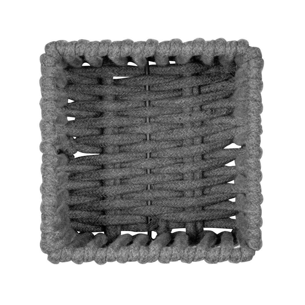 Aufbewahrungskorb 'Zovo' Baumwolle, Polyester grau 15 x 10 x 15 cm