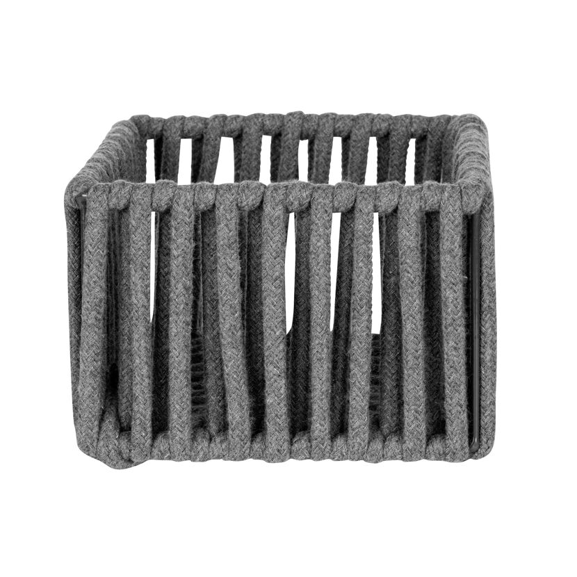 Aufbewahrungskorb 'Zovo' Baumwolle, Polyester grau 15 x 10 x 15 cm