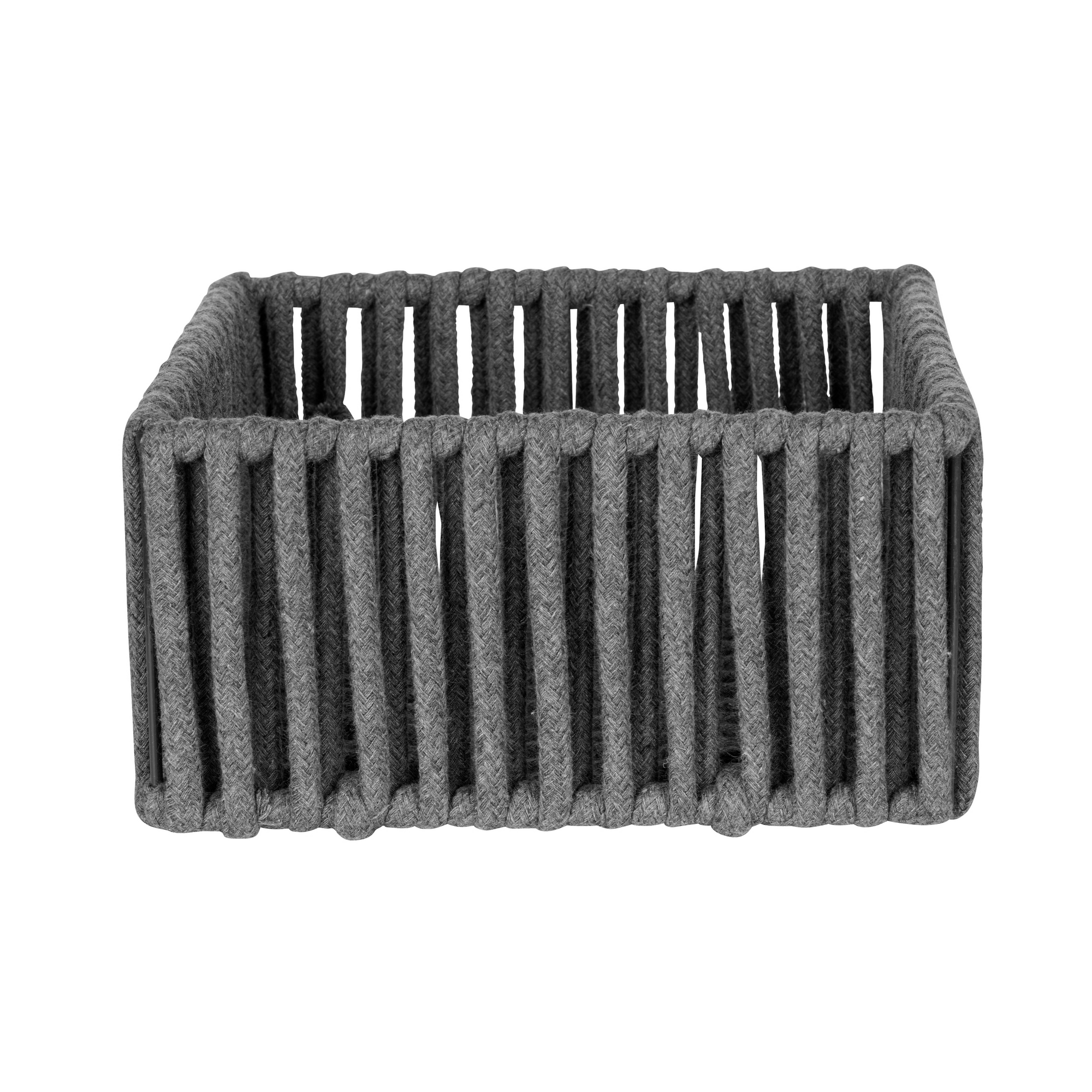 Aufbewahrungskorb 'Zovo' Baumwolle, Polyester grau 20 x 10 x 20 cm