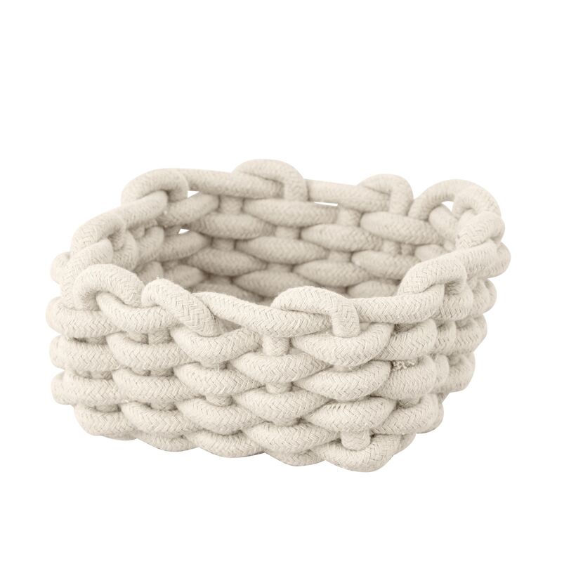 Aufbewahrungskorb 'Melara' Baumwolle, Polyester beige 16,5 x 7,5 x 16,5 cm