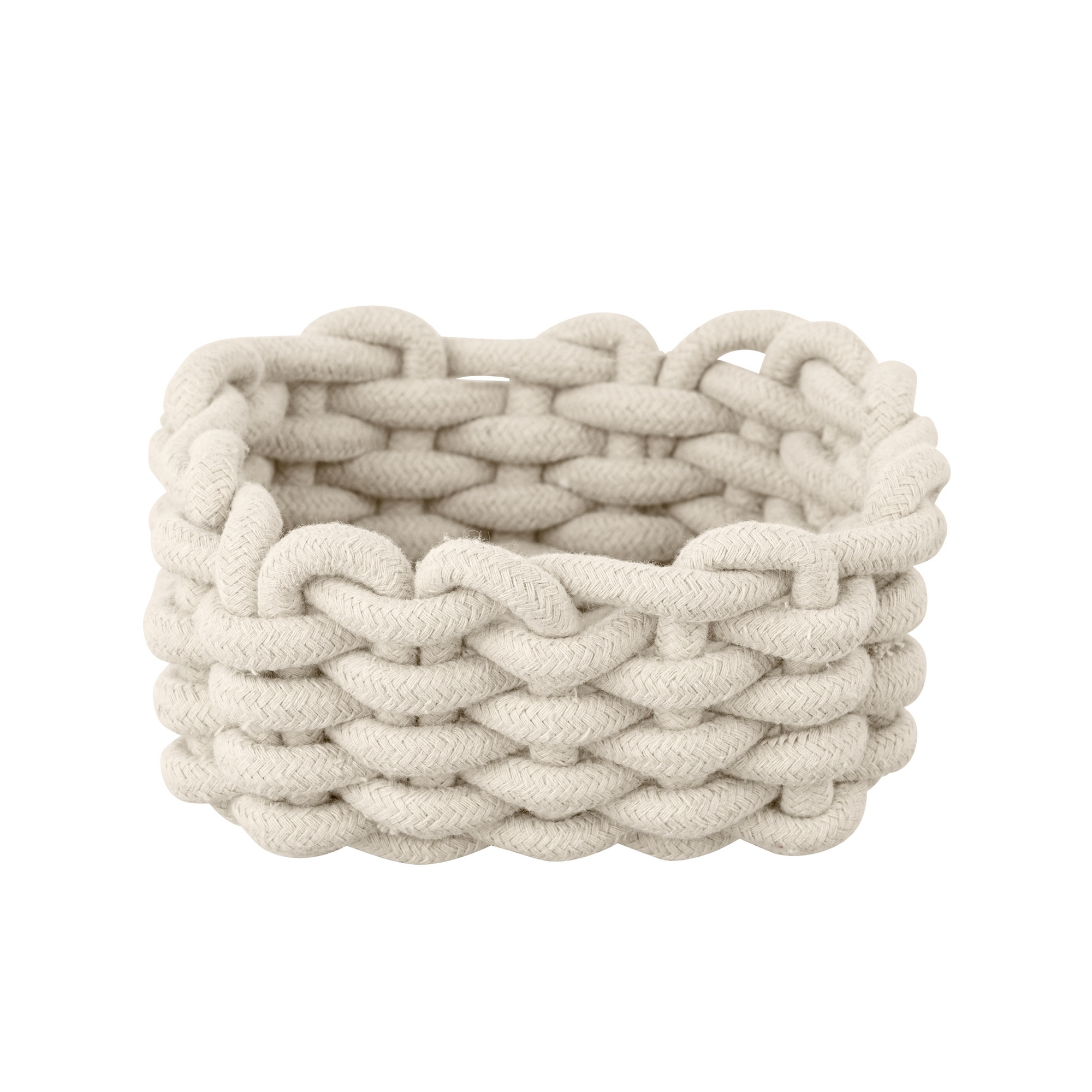 Aufbewahrungskorb 'Melara' Baumwolle, Polyester beige 16,5 x 7,5 x 16,5 cm