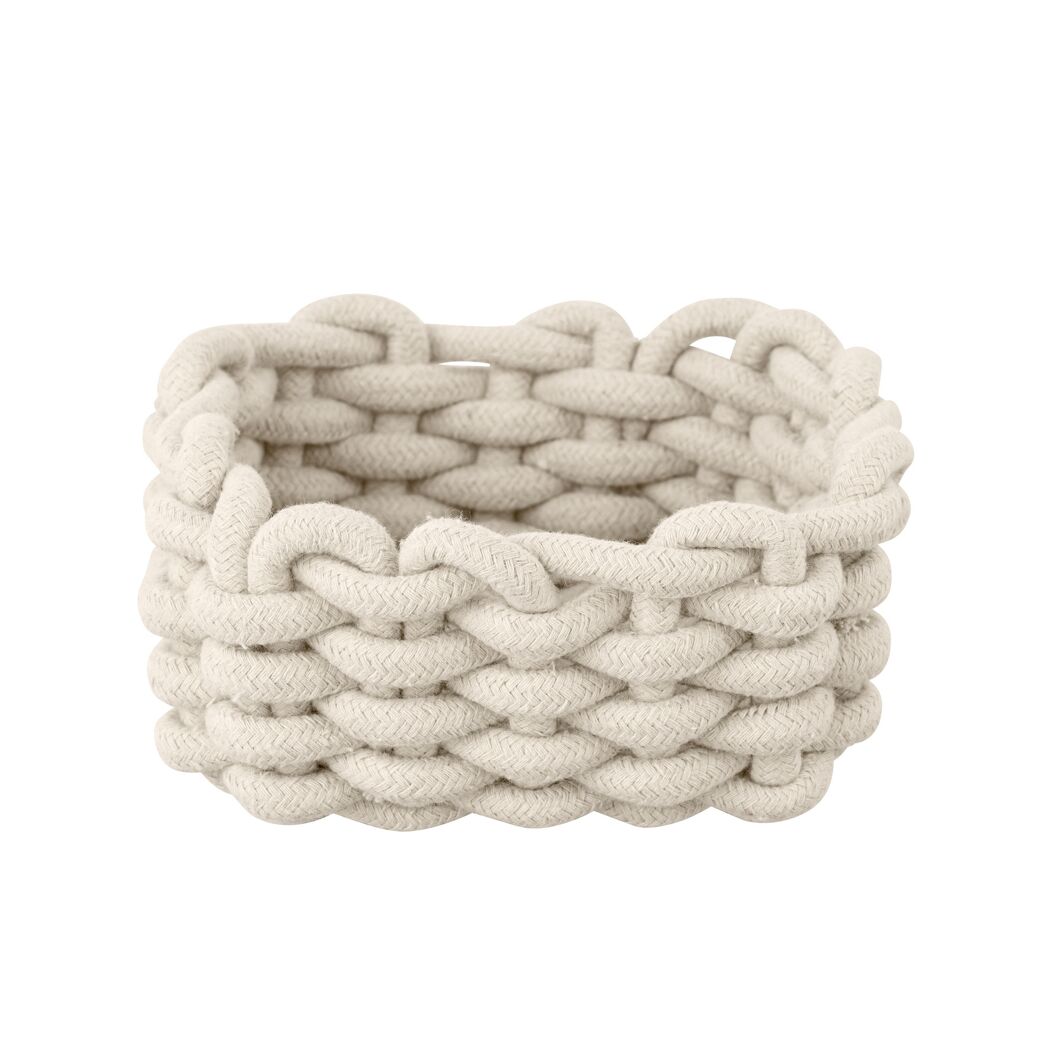 Aufbewahrungskorb 'Melara' Baumwolle, Polyester beige 16,5 x 7,5 x 16,5 cm
