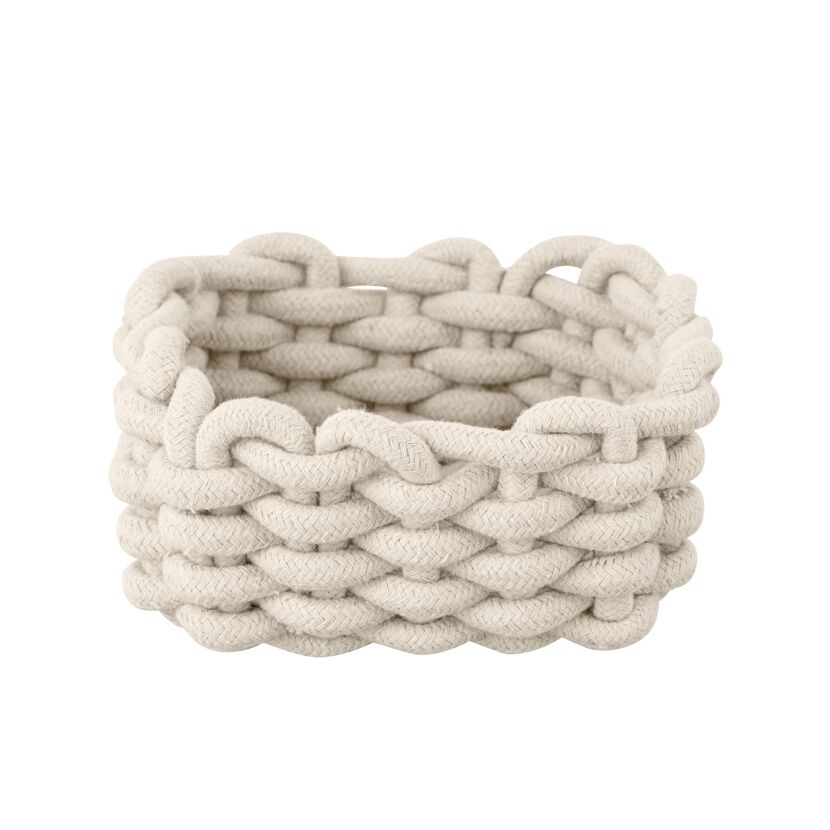 Aufbewahrungskorb 'Melara' Baumwolle, Polyester beige 16,5 x 7,5 x 16,5 cm