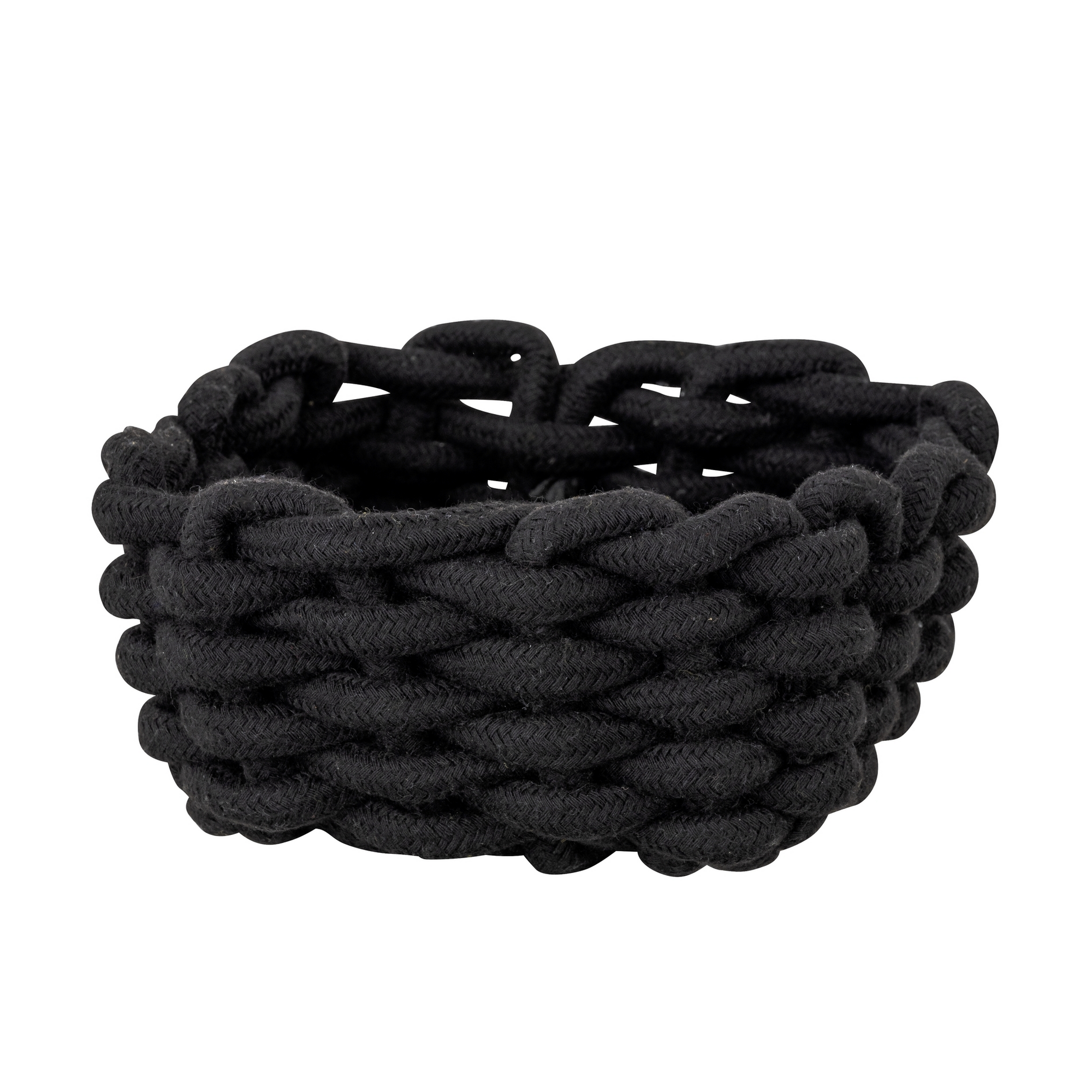 Aufbewahrungskorb 'Melara' Baumwolle, Polyester schwarz 16,5 x 7,5 x 16,5 cm