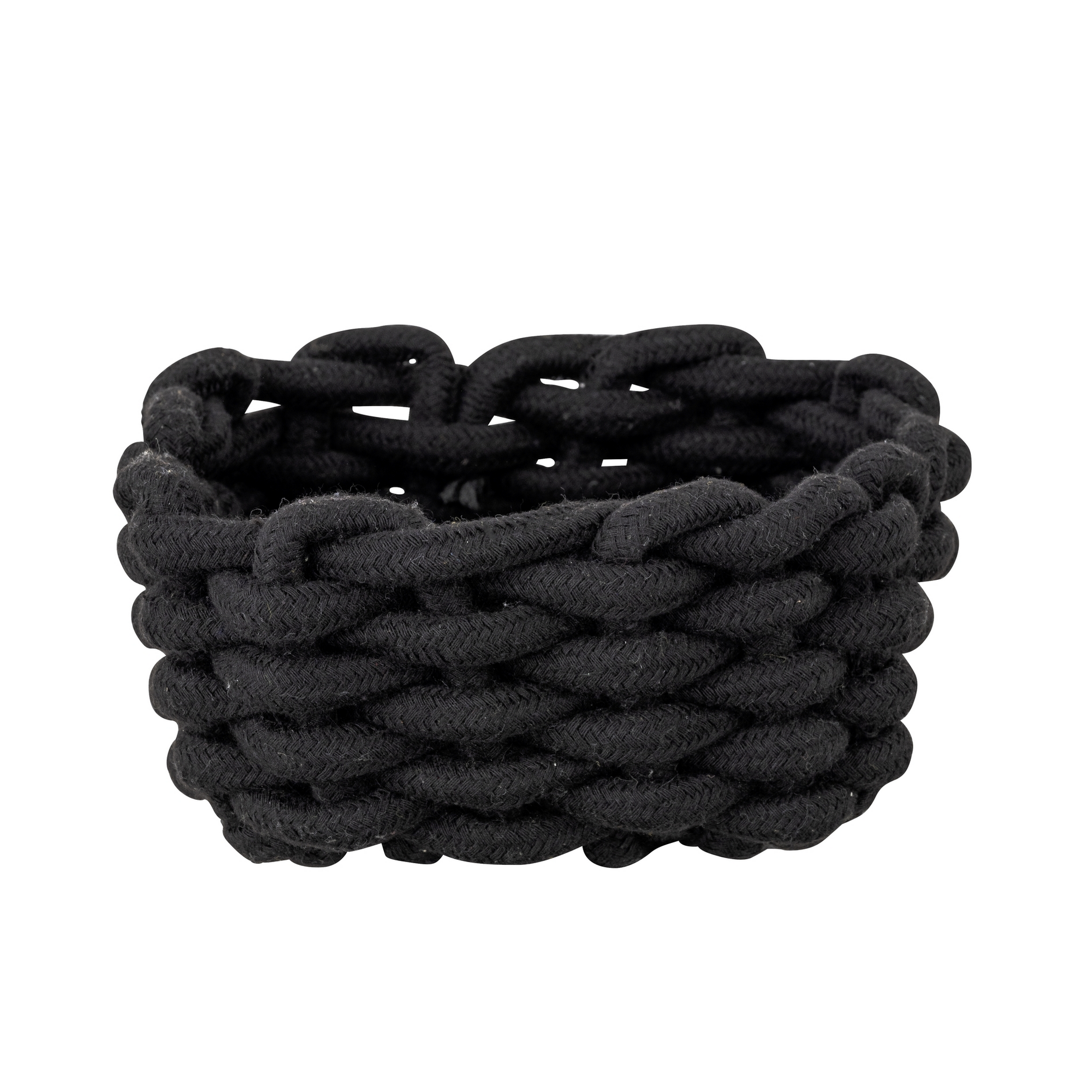 Aufbewahrungskorb 'Melara' Baumwolle, Polyester schwarz 16,5 x 7,5 x 16,5 cm