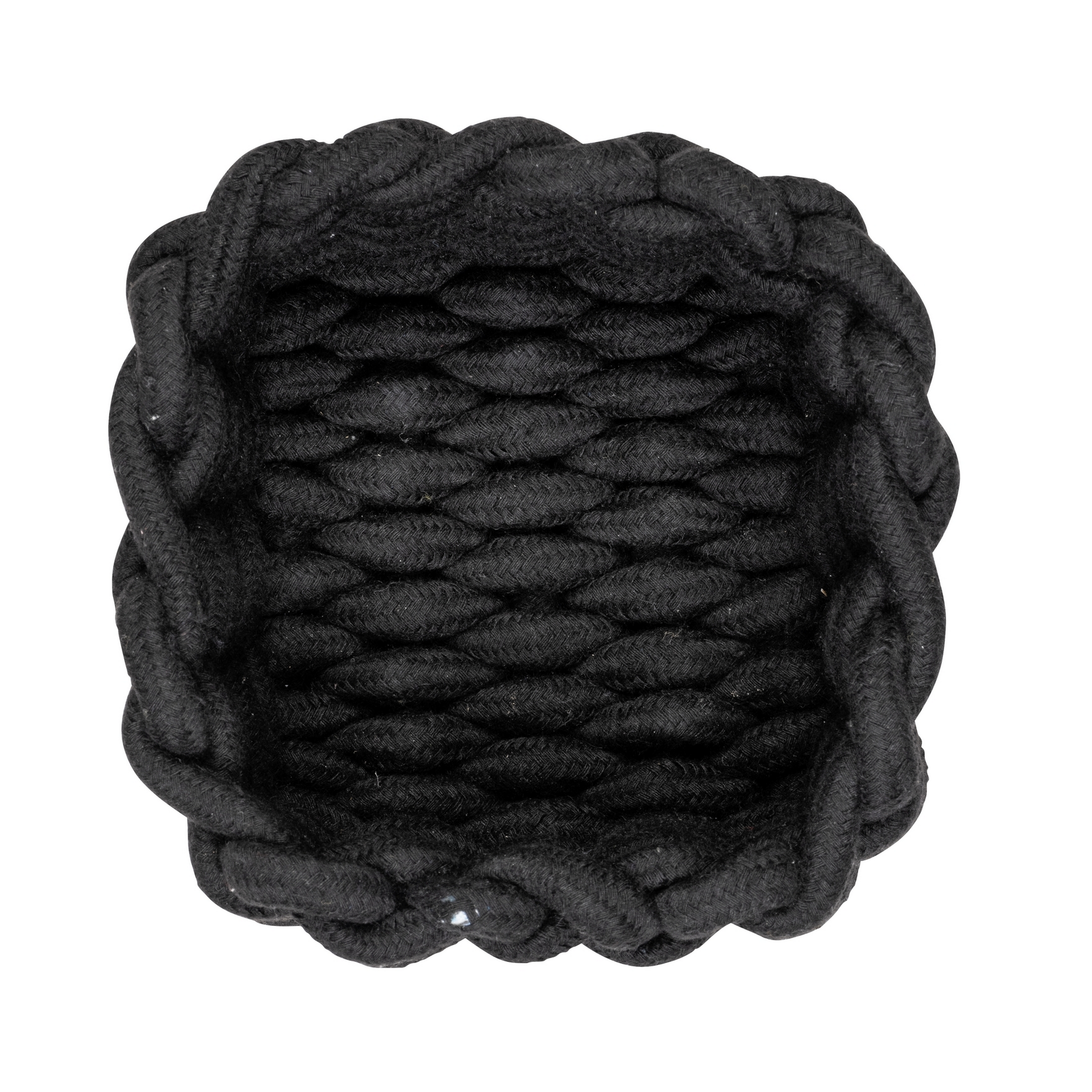 Aufbewahrungskorb 'Melara' Baumwolle, Polyester schwarz 16,5 x 7,5 x 16,5 cm