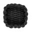 Aufbewahrungskorb 'Melara' Baumwolle, Polyester schwarz 16,5 x 7,5 x 16,5 cm