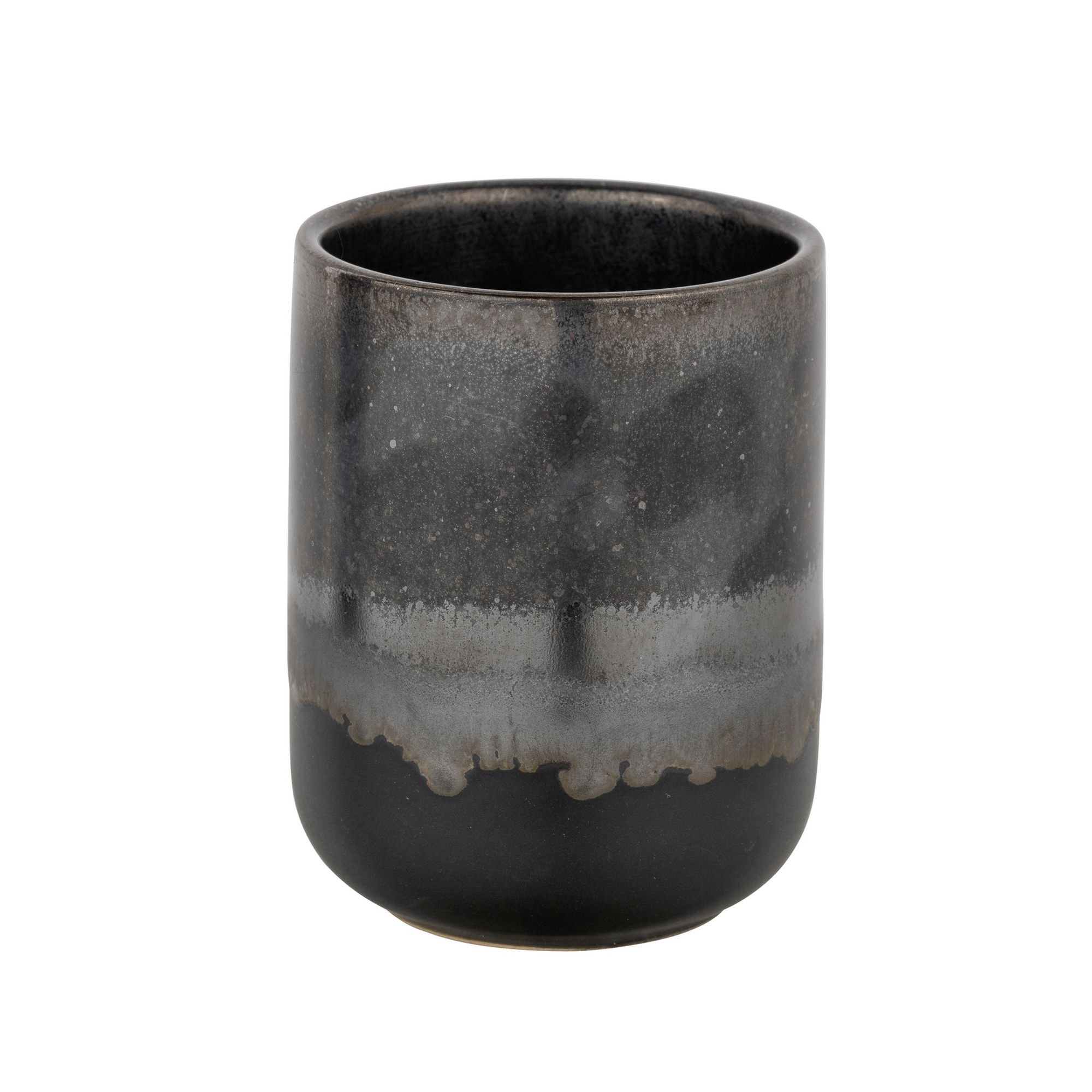 Zahnputzbecher 'Riolo' Keramik dunkelgrau Ø 8 x 10 cm