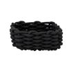 Aufbewahrungskorb 'Melara' Baumwolle, Polyester schwarz 21,5 x 7,5 x 21,5 cm