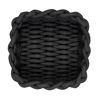 Aufbewahrungskorb 'Melara' Baumwolle, Polyester schwarz 21,5 x 7,5 x 21,5 cm