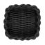 Aufbewahrungskorb 'Melara' Baumwolle, Polyester schwarz 21,5 x 7,5 x 21,5 cm