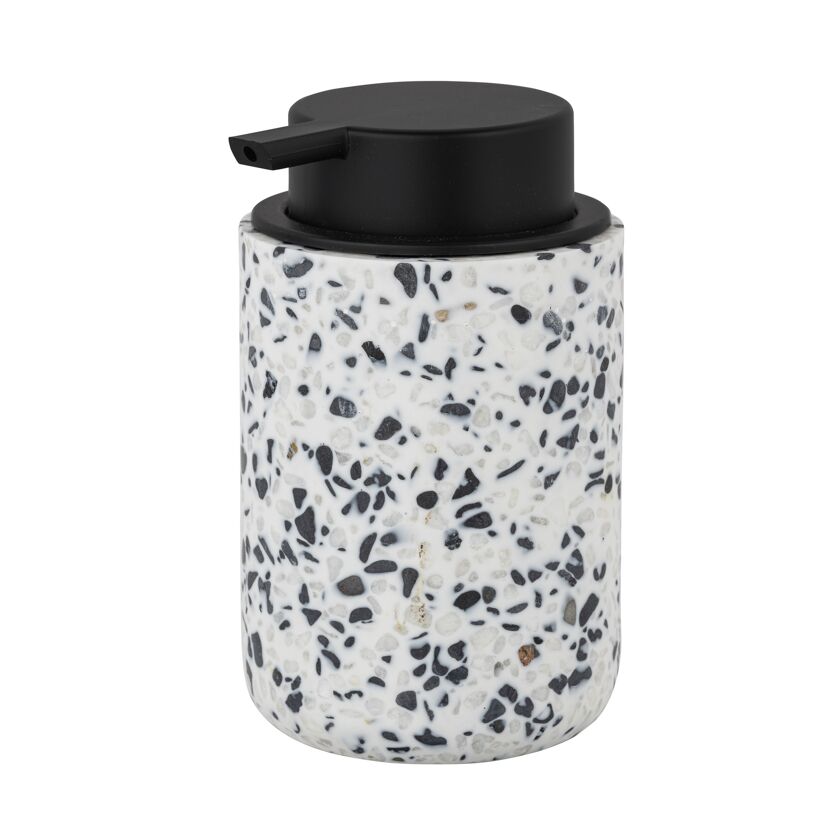 Seifenspender 'Tosi' Polyresin weiß, schwarz 300 ml