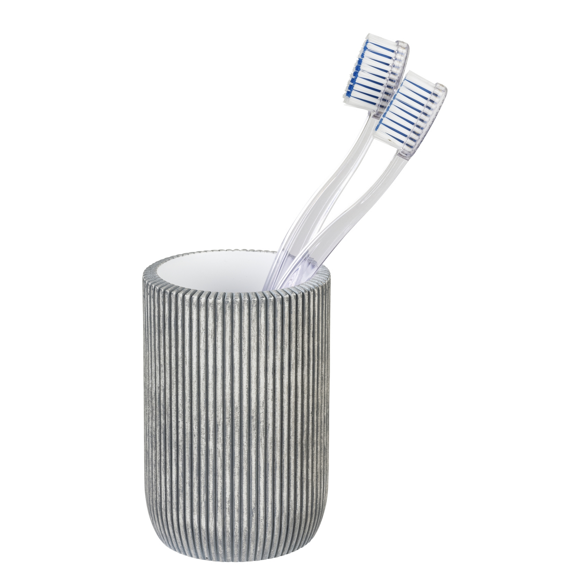 Zahnputzbecher 'Antella' Polyresin grau Ø 7 x 11,5 cm