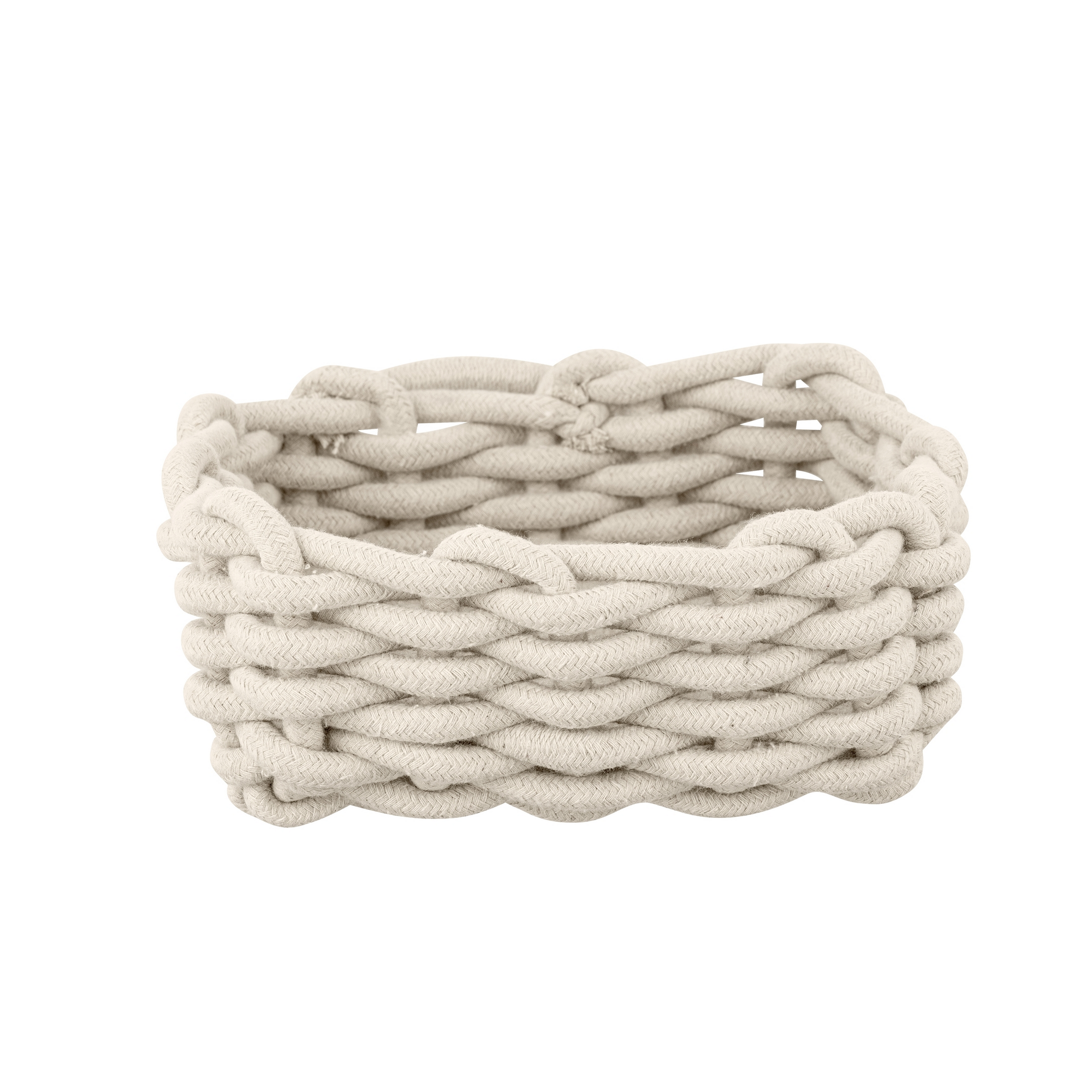 Aufbewahrungskorb 'Melara' Baumwolle, Polyester beige 21,5 x 7,5 x 21,5 cm