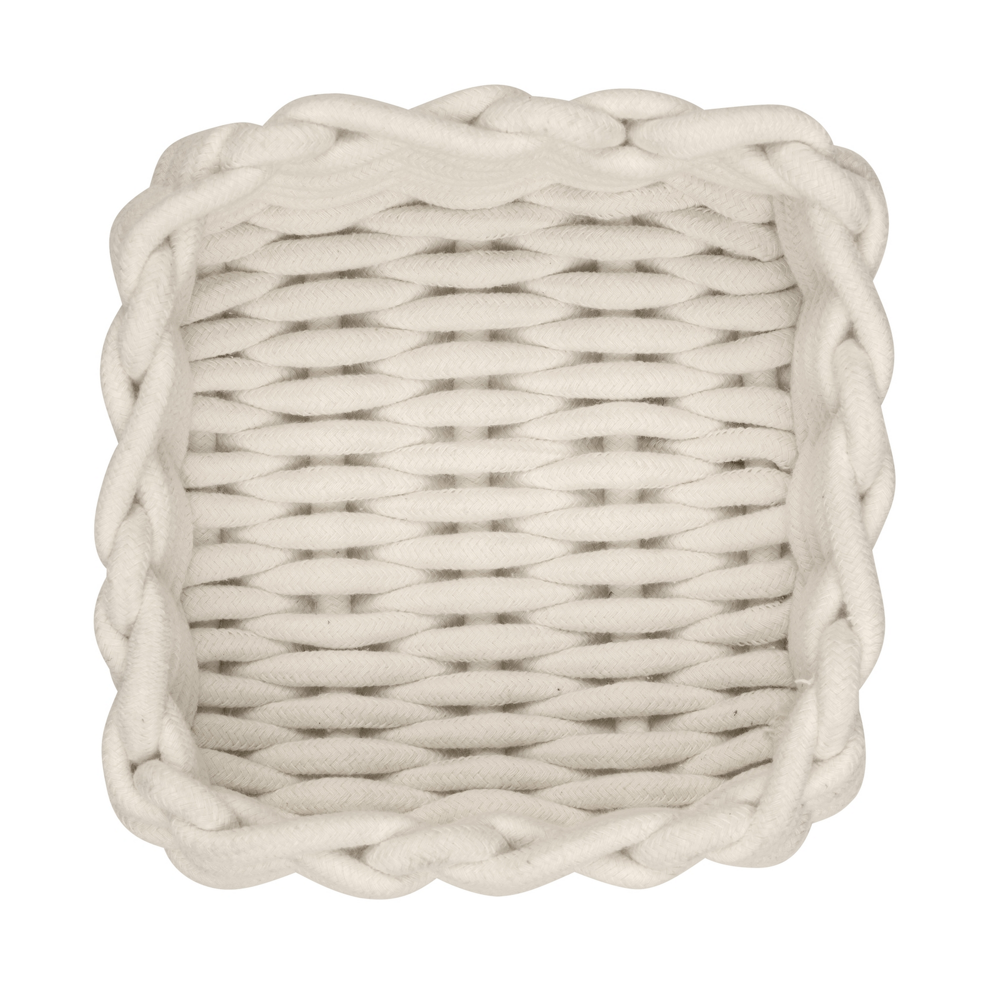 Aufbewahrungskorb 'Melara' Baumwolle, Polyester beige 21,5 x 7,5 x 21,5 cm