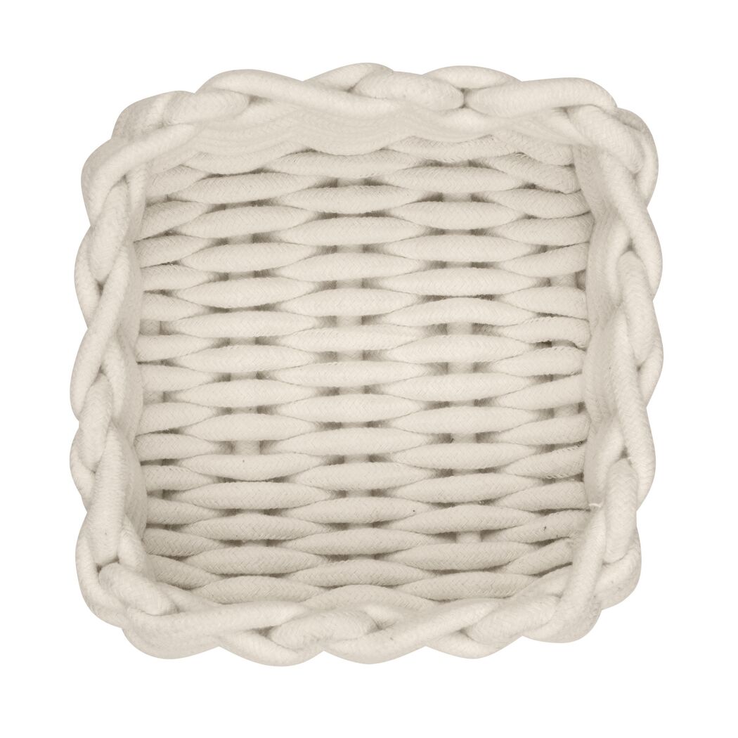 Aufbewahrungskorb 'Melara' Baumwolle, Polyester beige 21,5 x 7,5 x 21,5 cm