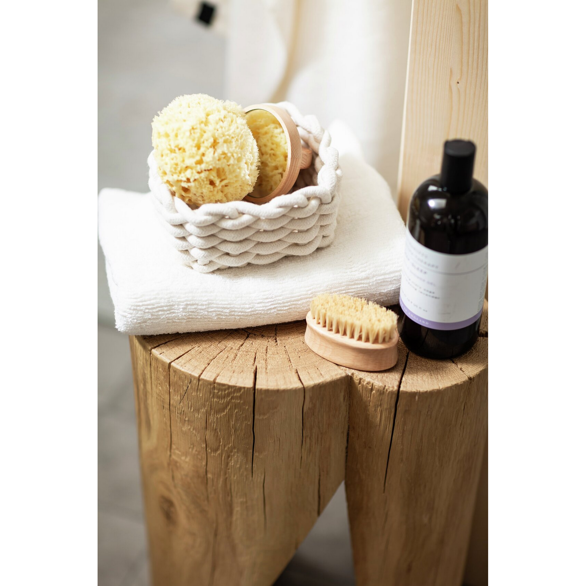 Aufbewahrungskorb 'Melara' Baumwolle, Polyester beige 21,5 x 7,5 x 21,5 cm