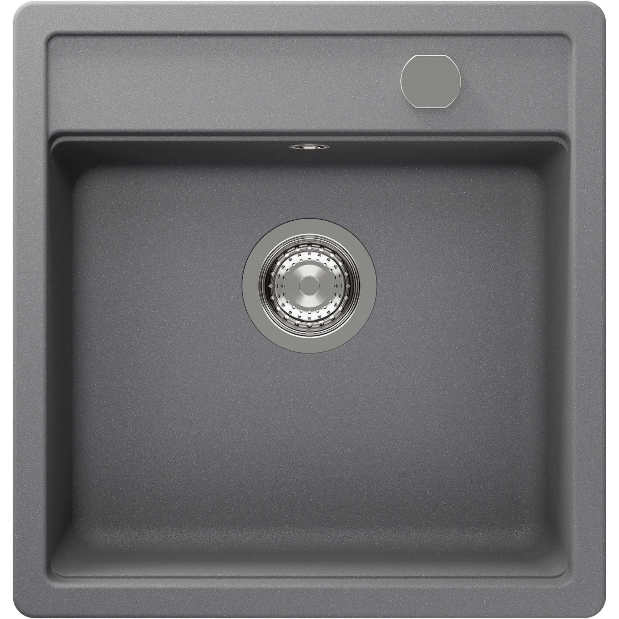 Einbauspüle 'Romi' Quarzkomposit grau 490 x 510 mm